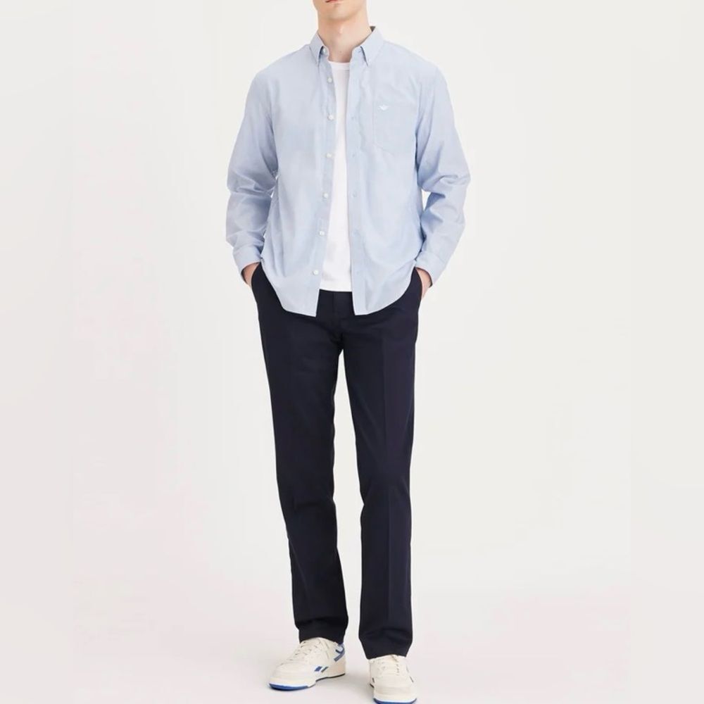 NWT Dockers Signature Khaki Navy Pants Straight fit Size 38x32 Business Casual